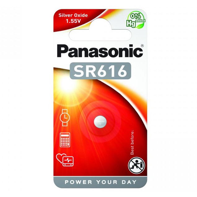 Panasonic SR-616 1.55V ezüst-oxid óraelem, 1 db/bliszter termék fő termékképe