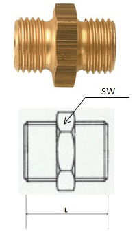 Rectus (DN 21/26) G 1/2 x G 3/4 csatlakozású kettős karmantyú termék fő termékképe